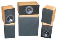 Small high-performance system with Jr Monitors, coaxial center channel and a 200 watt 10 inch powered sub $1650-click to enlarge